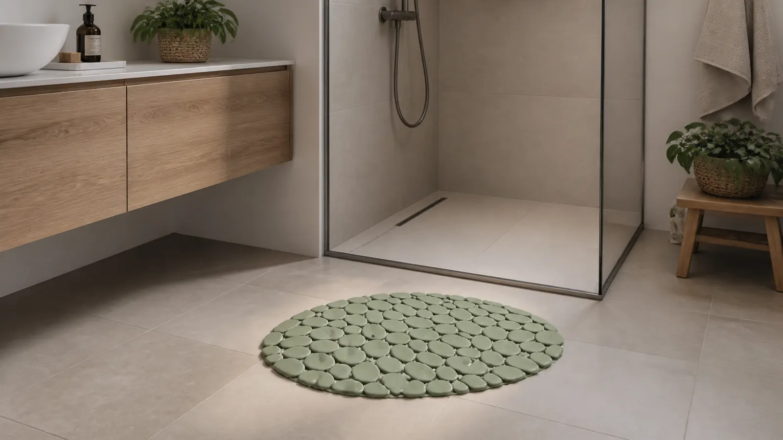 Badematte für ein kleines Bad: Größe, Proportion und ruhige Gestaltung